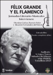 Tomelloso rendirá homenaje al escritor, poeta y flamencólogo Félix Grande con motivo del aniversario de su fallecimiento