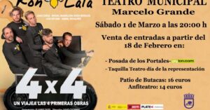 Ron Lalá Compañía Teatral Presenta ‘4 x 4’: Un Recorrido por Sus Primeras Cuatro Obras, en el Teatro Marcelo Grande este Sábado, 1 de Marzo a las 20:00 hrs – Entradas Disponibles