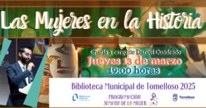 Daniel Cuadrado, Escritor Local, Presentará Conferencia en la Semana de la Mujer de la Biblioteca Municipal de Tomelloso