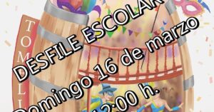El XXXVIII Desfile Escolar de Carnaval se Realizará Finalmente este Domingo 16 de Marzo Tras Ser Aplazado por Mal Tiempo