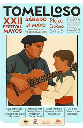 Este Sábado Únete al XXII Festival de Mayos en Honor a la Virgen de las Viñas en la Plaza de España, Tomelloso a las 20:00h #Tomelloso