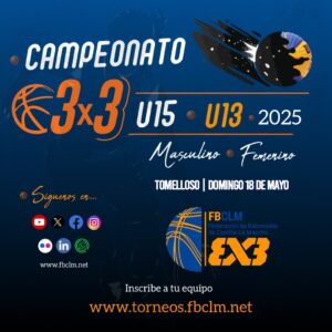 El Pabellón San José acoge el Campeonato Regional 3×3 U13 y U15 en Tomelloso
