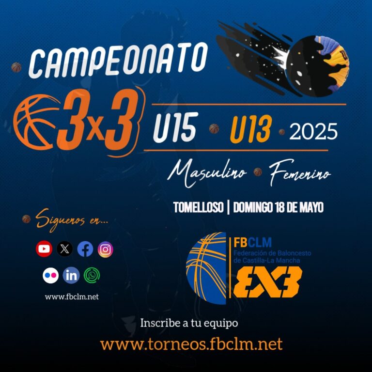 El Pabellón San José acoge el Campeonato Regional 3×3 U13 y U15 en Tomelloso