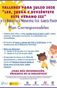 Tomelloso Municipal Library Lanza el Taller ‘Lee, Juega y Diviértete III’ para Apoyar la Conciliación Familiar Este Verano