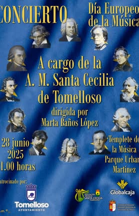 Asociación Musical Santa Cecilia celebrará el Día Europeo de la Música con un Concierto Especial este Sábado 28 de Junio a las 21:00h