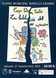 Carpe Diem presenta ‘La Habitación Niño’ este sábado en el Teatro Marcelo Grande en beneficio de la ludoteca