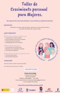 El Centro de la Mujer lanza Taller Gratuito de Crecimiento Personal para Mujeres a través de su Área de Psicología