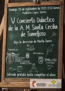 Este Domingo, Asociación Musical Santa Cecilia de Tomelloso Presentará el V Concierto Didáctico en el Auditorio López Torres