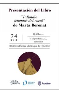 Presentación del Poemario ‘Infundio (cuentos del coc…’ Este Viernes 24 de Octubre en la Biblioteca Municipal