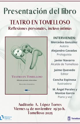 Este Viernes: Presentación del Nuevo Libro de Mercedes González ‘Teatro en Tomelloso. Reflexiones Personales, Incluso Íntimas’ en el López a las 19:30h