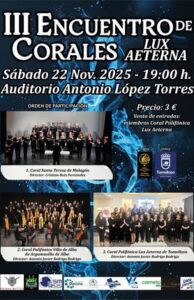 III Encuentro de Corales Lux Aeterna: Actuación Destacada de Coral Santa Teresa de Malagón y Coral Polifónica Villa de Alba de Argamasilla