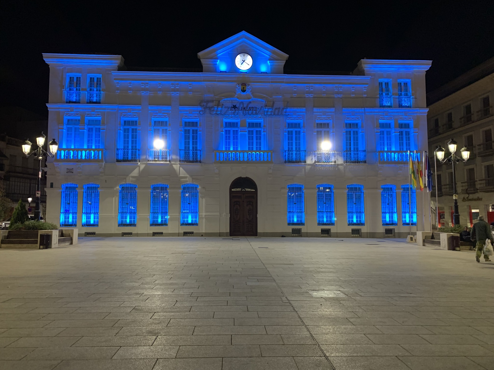 Iluminación Azul en la Fachada del Ayuntamiento de Tomelloso este Viernes 14 de Noviembre para el Día Mundial de la Diabetes
