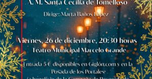 La A.M. Santa Cecilia Presenta su Concierto de Navidad el Viernes 26 de Diciembre en el Teatro Municipal ‘Marcelo Gr’