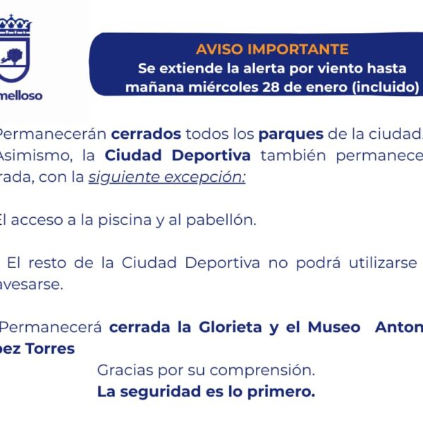 Alerta de Viento Prolongada hasta el Miércoles 28 de Enero: Parques Continuarán Cerrados