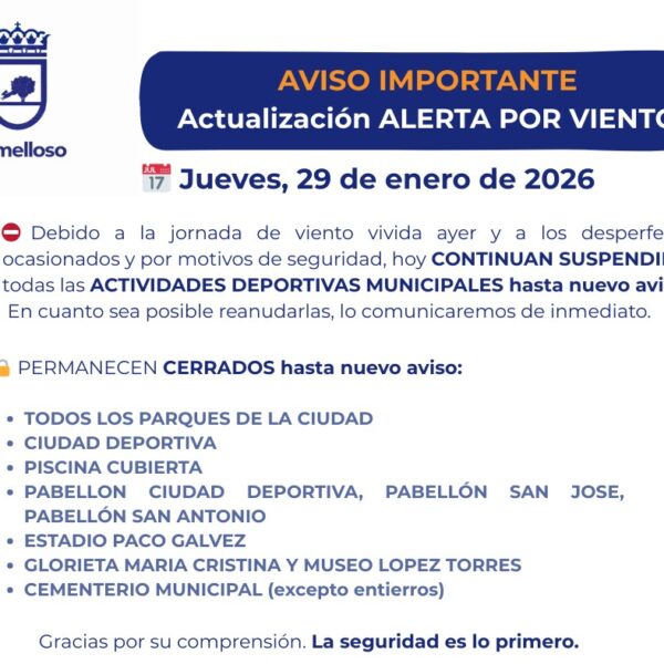 Suspensión de Actividades Deportivas Municipales y Cierre de Zonas Verdes Continúa Este Jueves