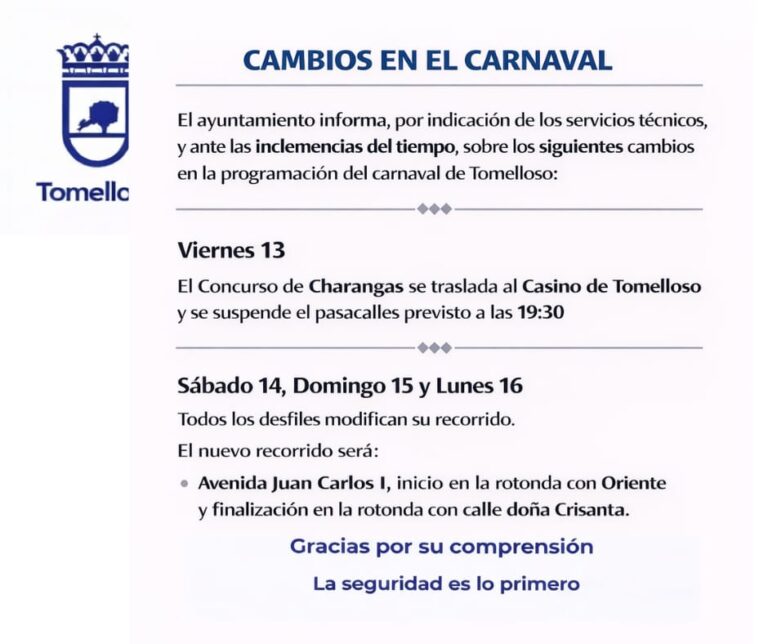 Alerta: Fuertes Vientos Provocan Cambios Significativos en el Programa de Carnaval