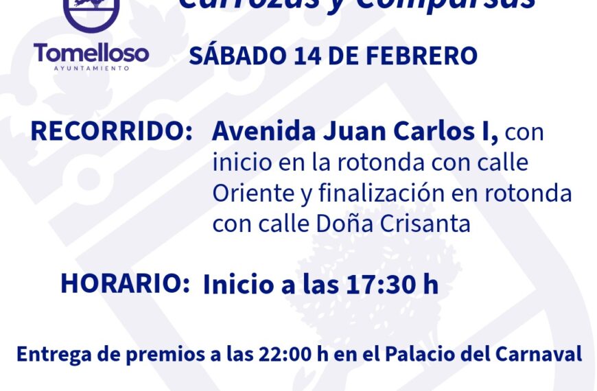 Alteración en el Recorrido del Desfile Nacional de Carrozas y Comparsas Anunciado por el Ayuntamiento para Hoy, 14 de Febrero