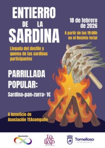 Asiste mañana miércoles 18 de febrero al V Concurso Local y Desfile del Entierro de la Sardina para despedir el Carnaval