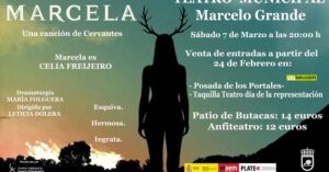 Espectáculo Teatral ‘Marela, una canción de Cervantes’ se Estrena este Sábado en el Teatro Municipal ‘Marcel’ por el Área de Cultura