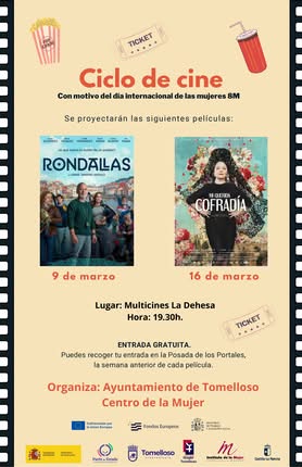 Celebración del Día Internacional de las Mujeres: Ciclo de Cine en el Centro de la Mujer con Entradas Disponibles en la Posada de los…