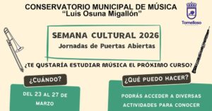 Conservatorio Municipal Anuncia Semana Cultural y Jornadas de Puertas Abiertas para Marzo 2026