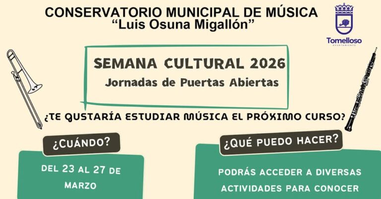Conservatorio Municipal Anuncia Semana Cultural y Jornadas de Puertas Abiertas para Marzo 2026