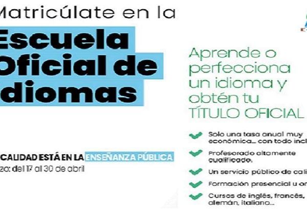 Inscripción en las Escuelas Oficiales de Idiomas de Castilla-La Mancha del 17 al 30 de abril de 2026