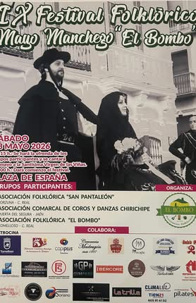 IX Festival Folklórico Mayo Manchego: Una Noche de Cultura y Tradición a cargo de la Asociación Folklórica ‘El Bombo’ de Tomelloso este Sábado 23