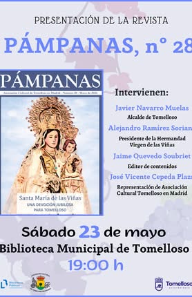 Lanzamiento del Nº 28 de la Revista Pámpanas por la Asociación Cultural de Tomelloso en Madrid: Evento de Presentación Este Sábado
