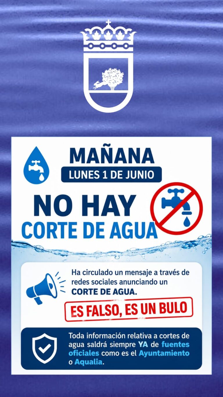 Desmentido de Cortes de Agua Programados para el 1 de Junio en Tomelloso: Información Falsa en Redes Sociales