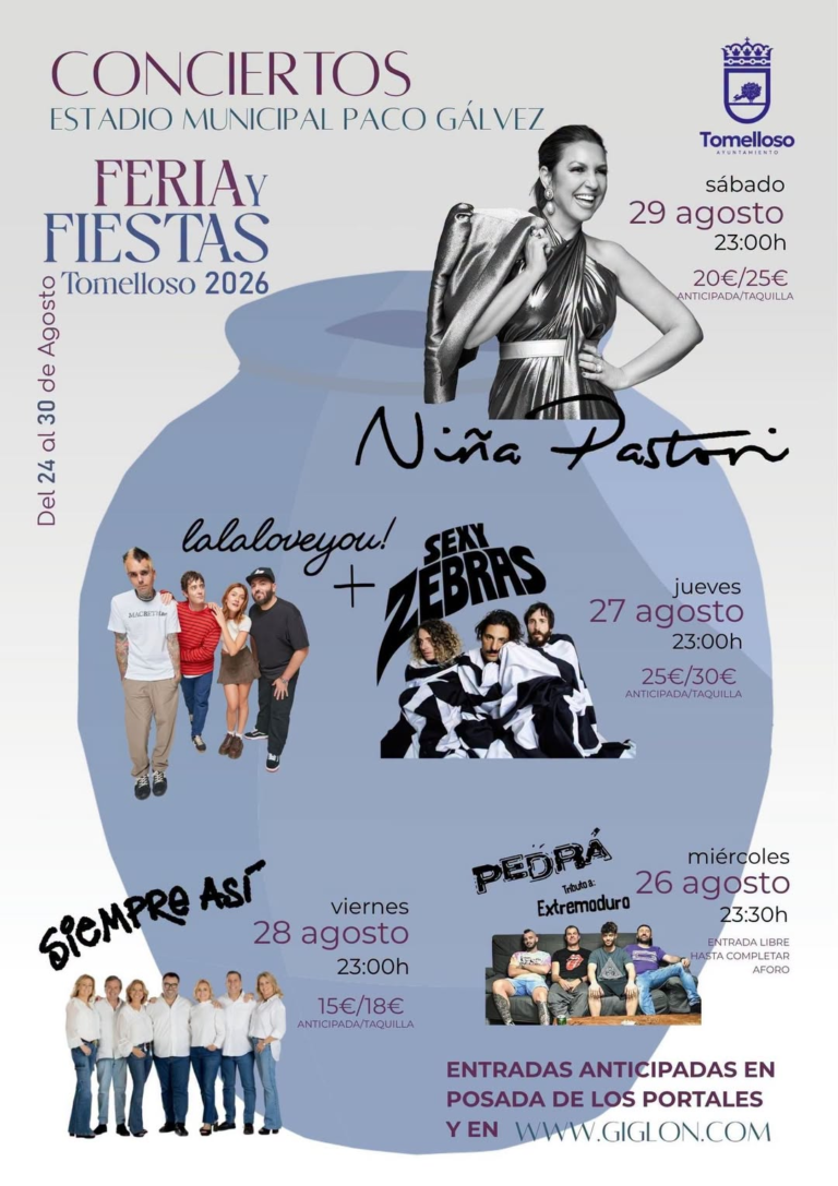 Venta de Entradas para los Conciertos de Feria en la Posada de los Portales Inicia Hoy a partir de las 12:00h