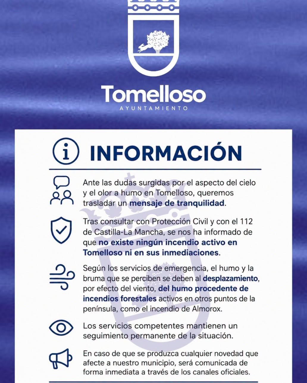 Despejando dudas: El enigma del cielo y olor a humo en Tomelloso