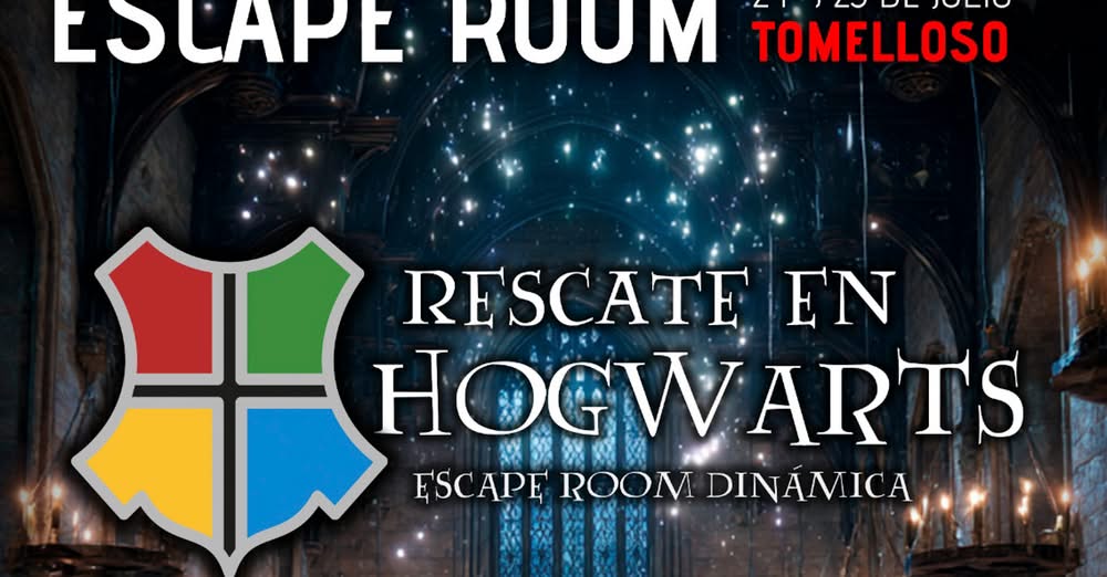 La Concejalía de Infancia Presenta el Evento ‘Rescate en Hogwarts’: Un Scape Room para Niños de 8 a 12 Años en el Centro Joven este 24 y 25 de Julio