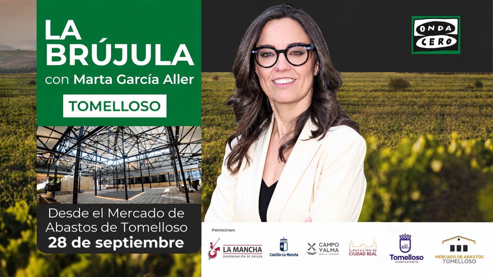 Invitación especial: Radio en directo desde el Mercado de Abastos de Tomelloso este Lunes 28 de Septiembre – Acceso libre desde las 19:00h