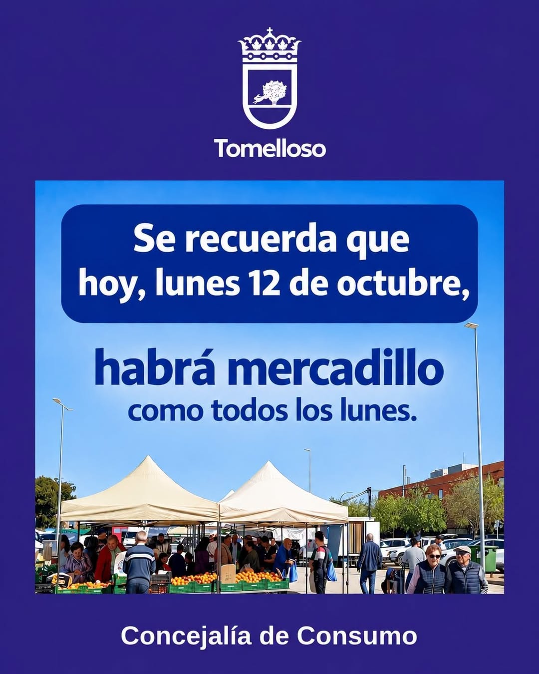 ¡Aprovecha el festivo! Mercadillo en Tomelloso este lunes 12 de octubre se mantiene en agenda